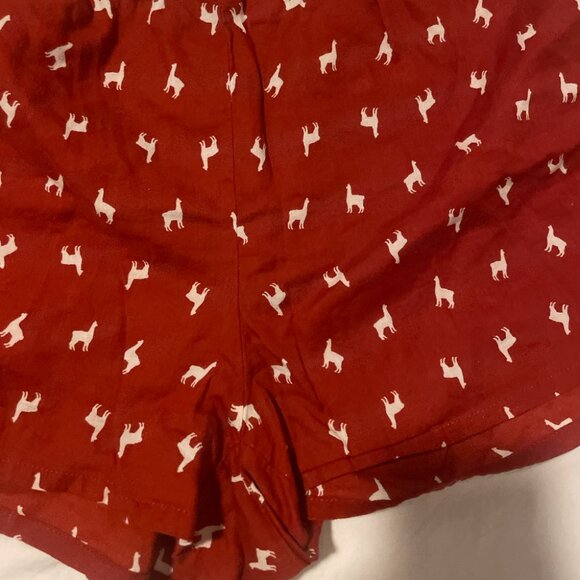 Llama Alpaca Holiday Sleep Pajama Artsy Hipster Hippie Lounge Comfy Hip Shorts - Picture 3 of 5